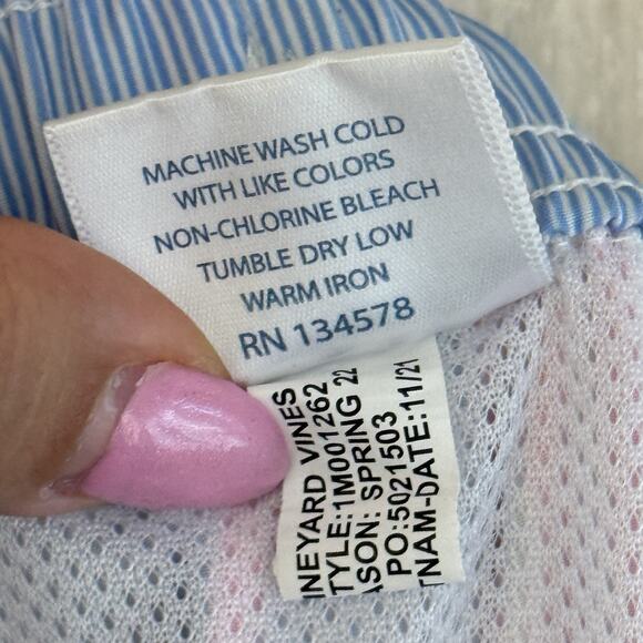 Vineyard Vines Swim Trunks Shorts Mens XS Lined Striped Preppy Beach Vacation - Picture 12 of 12